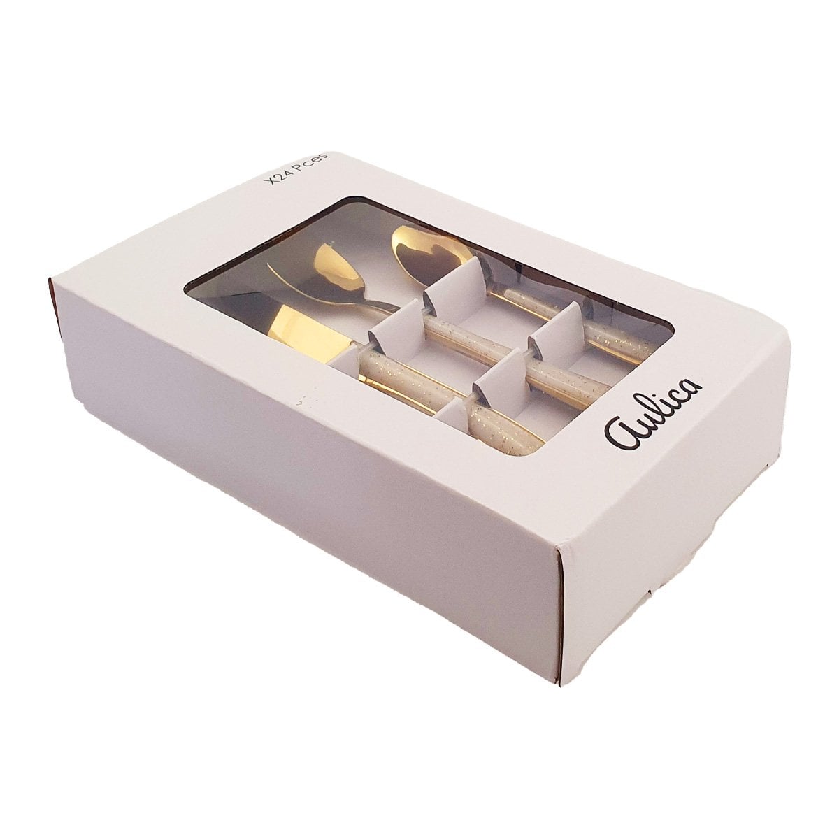 Golden Cutlery Set GLITTER 24-piece