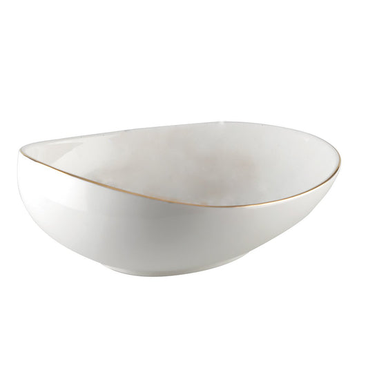 Ceramic Soup Plates WHITE Oval
