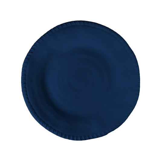 Melamine Dinner Plate BLUE with Rope Edge