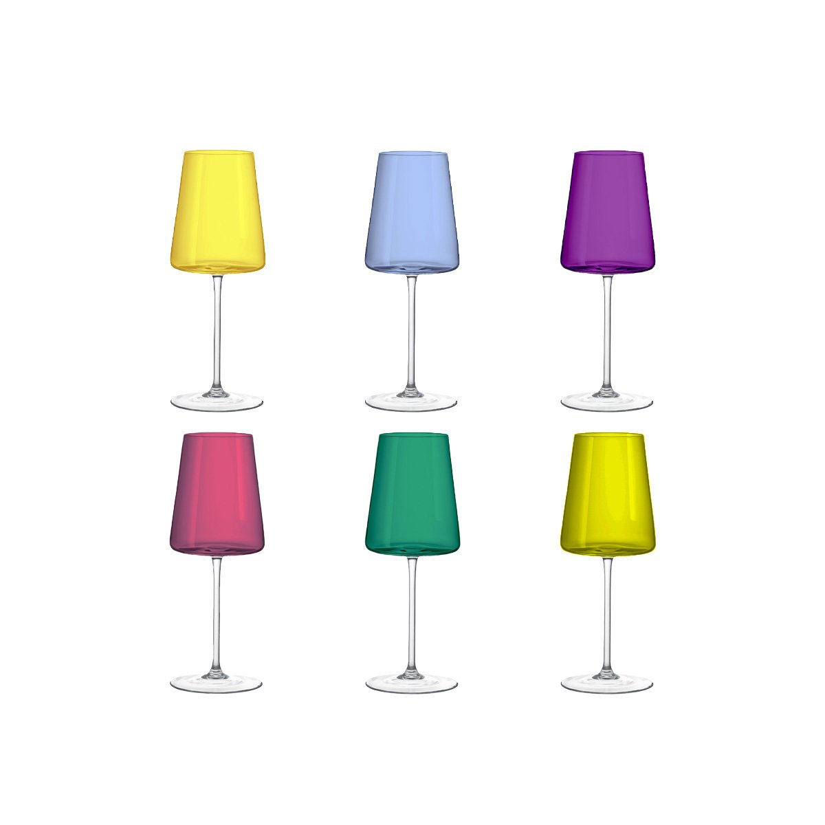 Weingläser BUNT 400ml 6er-Set