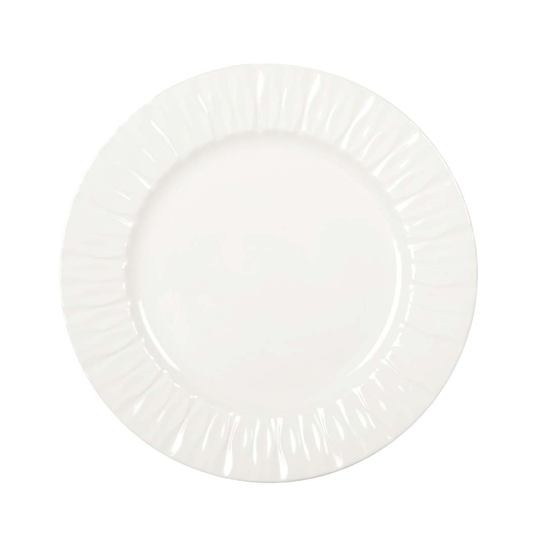 Porcelain Dinner Plate LILIA White
