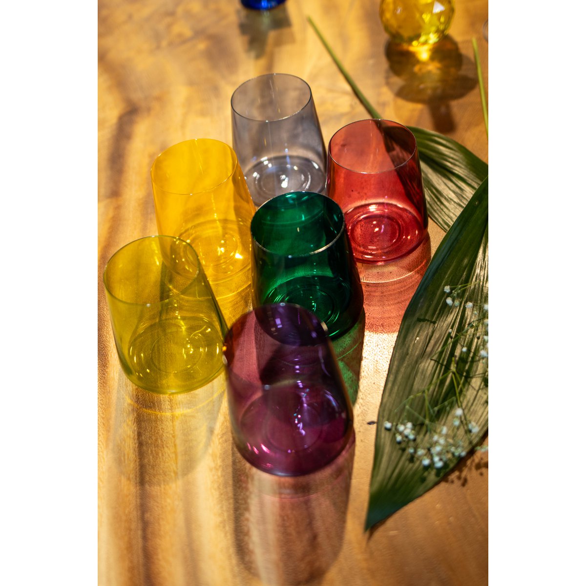 Wassergläser BUNT 6 Farben 300ml 6er-Set