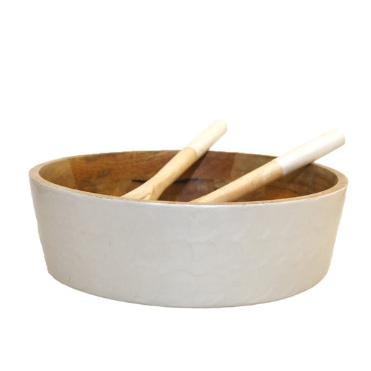 Mango wood salad servers