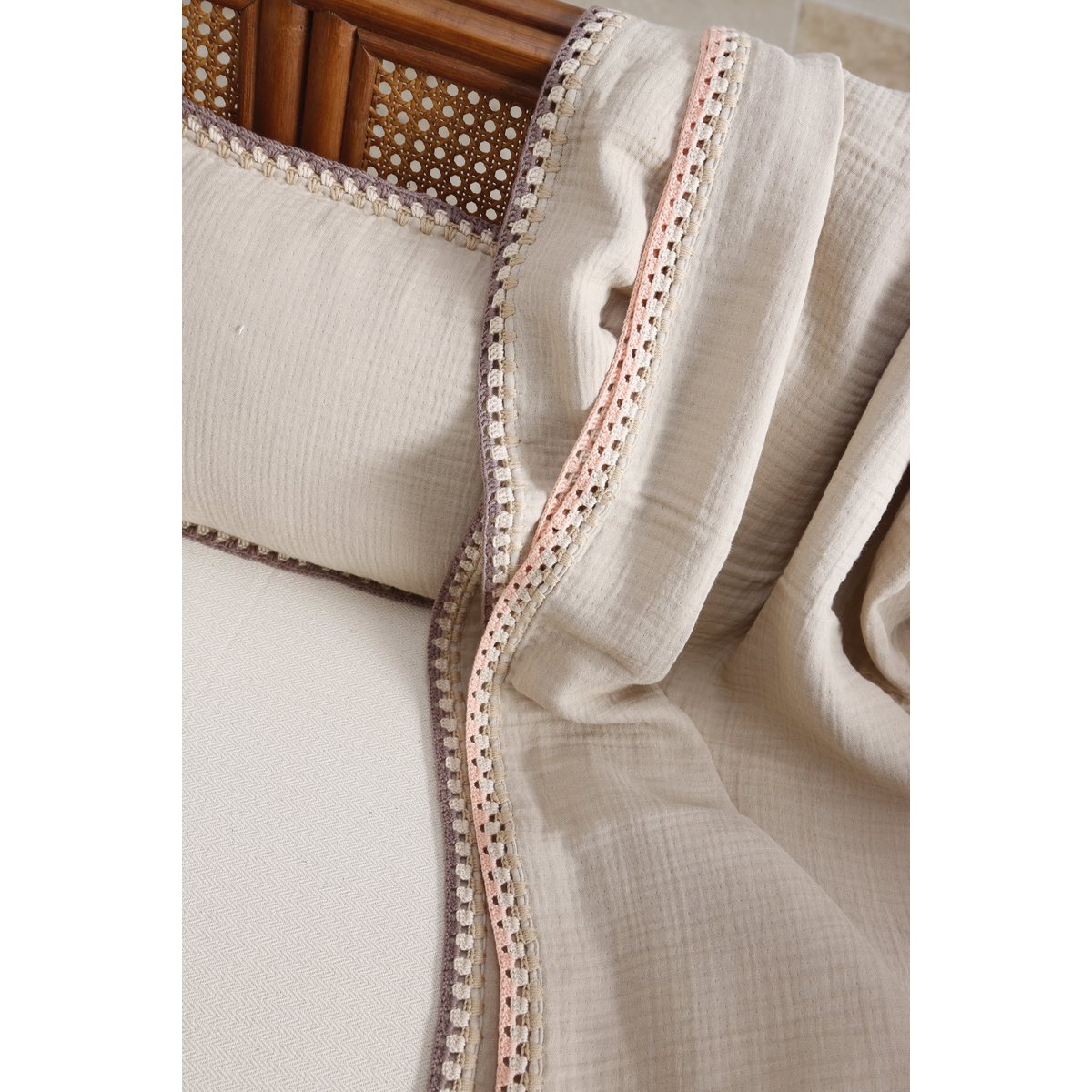 Musselin Babydecke CROCHET