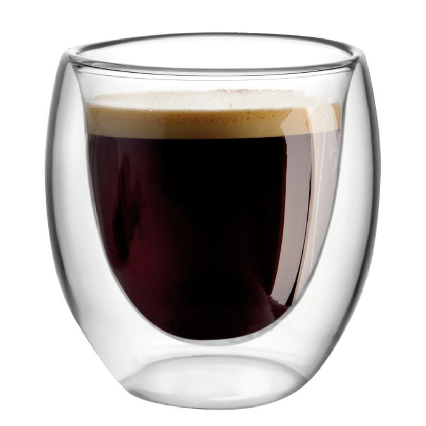 Doppelwandige Espresso-Gläser 80ml 4er-Set