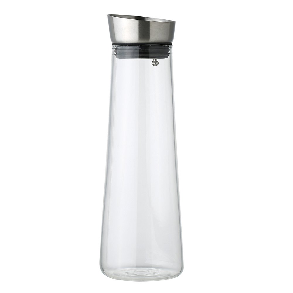 Glaskaraffe mit Metall-Kork-Verschluss 1,2L