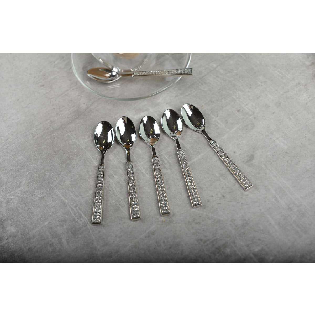 Luxus-Dessertlöffel LUXUS 6er-Set Silber