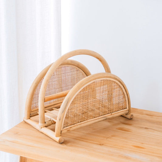 Rattan Newspaper Rack ALOR 2 Compartments