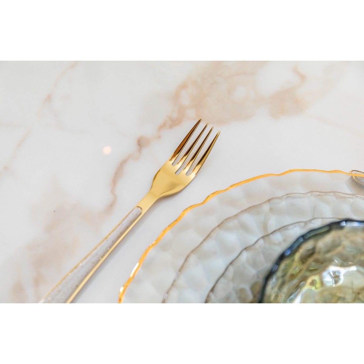 Golden Cutlery Set GLITTER 24-piece
