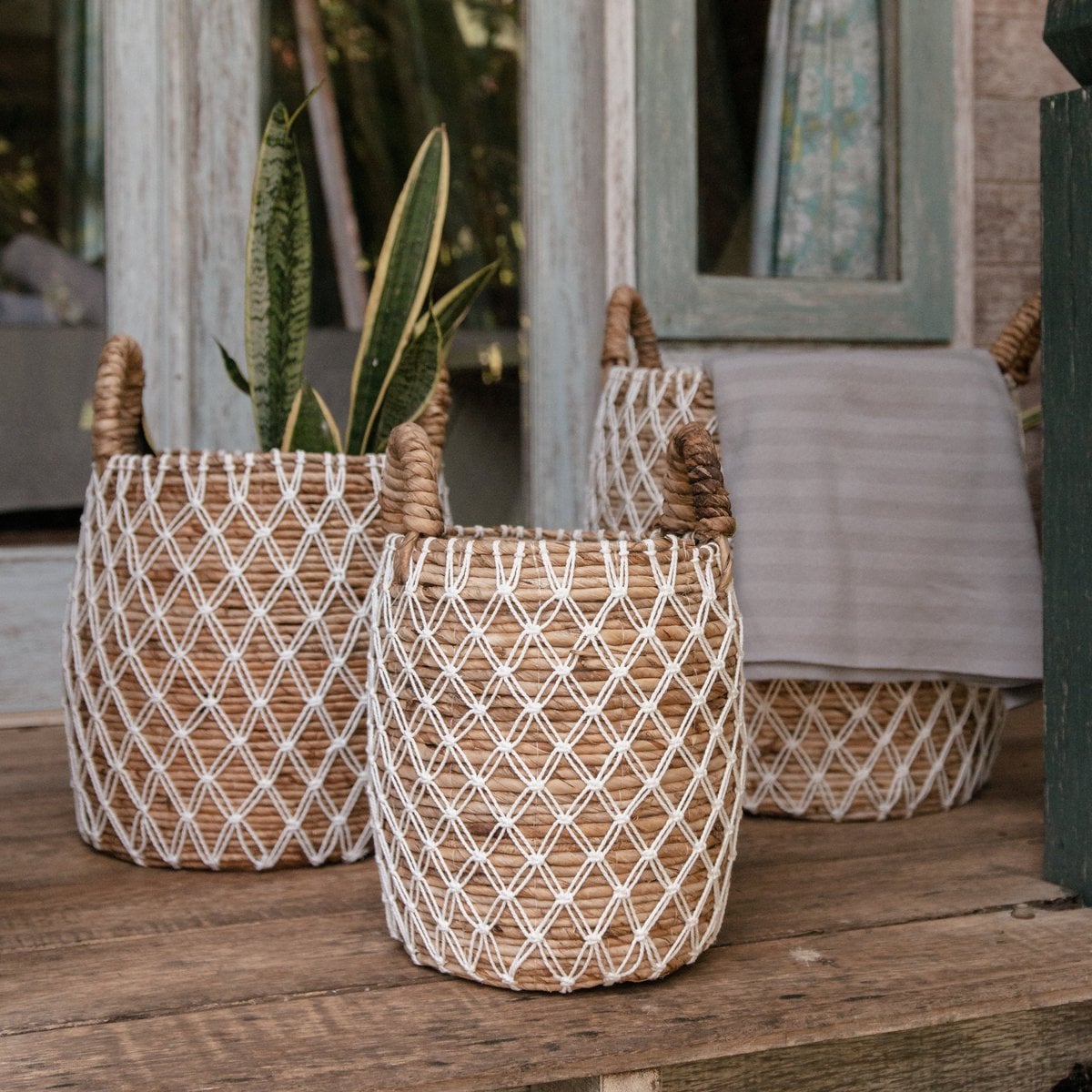 Storage basket KUBU made of banana fibre