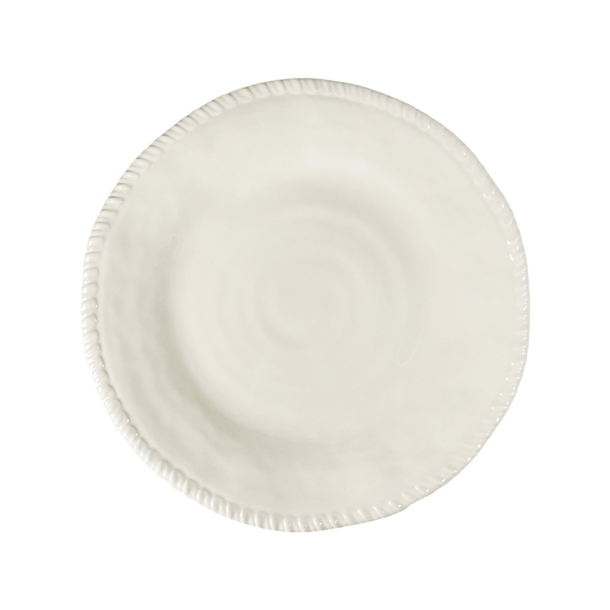 Melamin-Speiseteller CREME mit Kordelkante