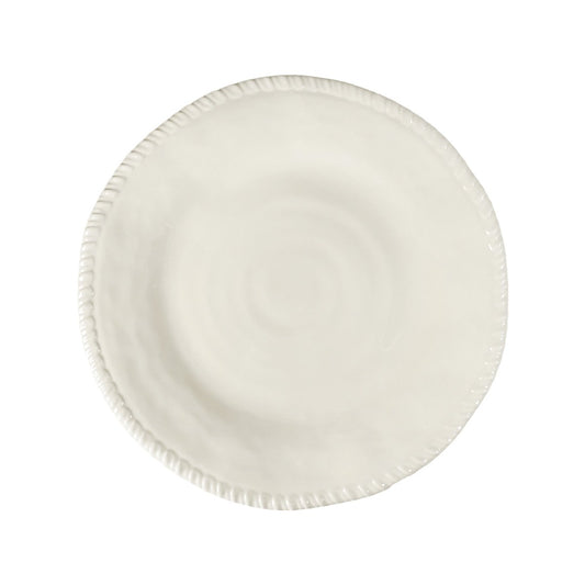 Melamine dinner plate CREAM with rope edge