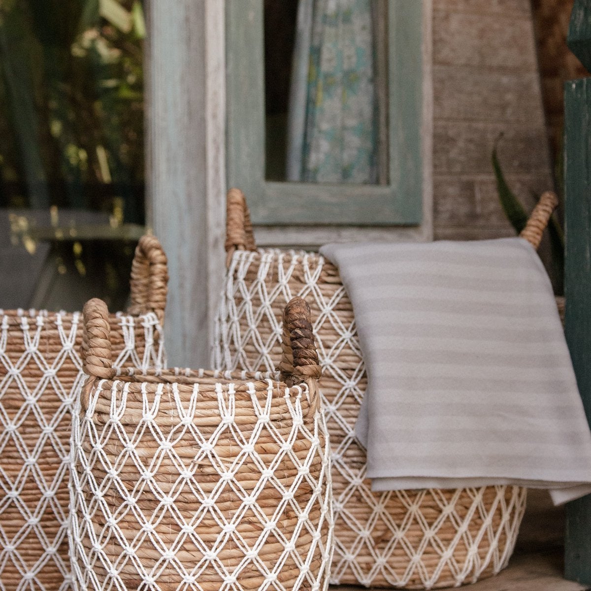 Storage basket KUBU made of banana fibre
