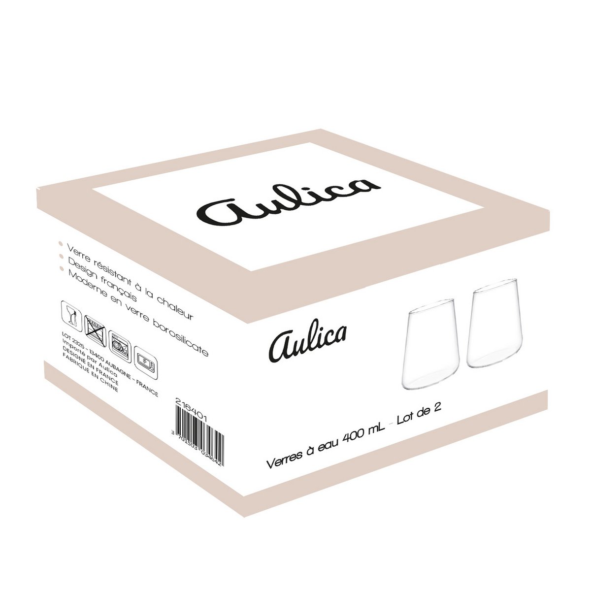 Wassergläser Transparent 400ml 2er-Set