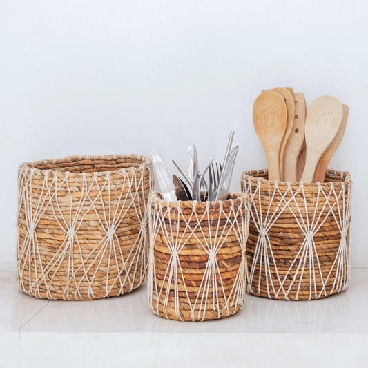 Storage basket DALU made of banana fibre