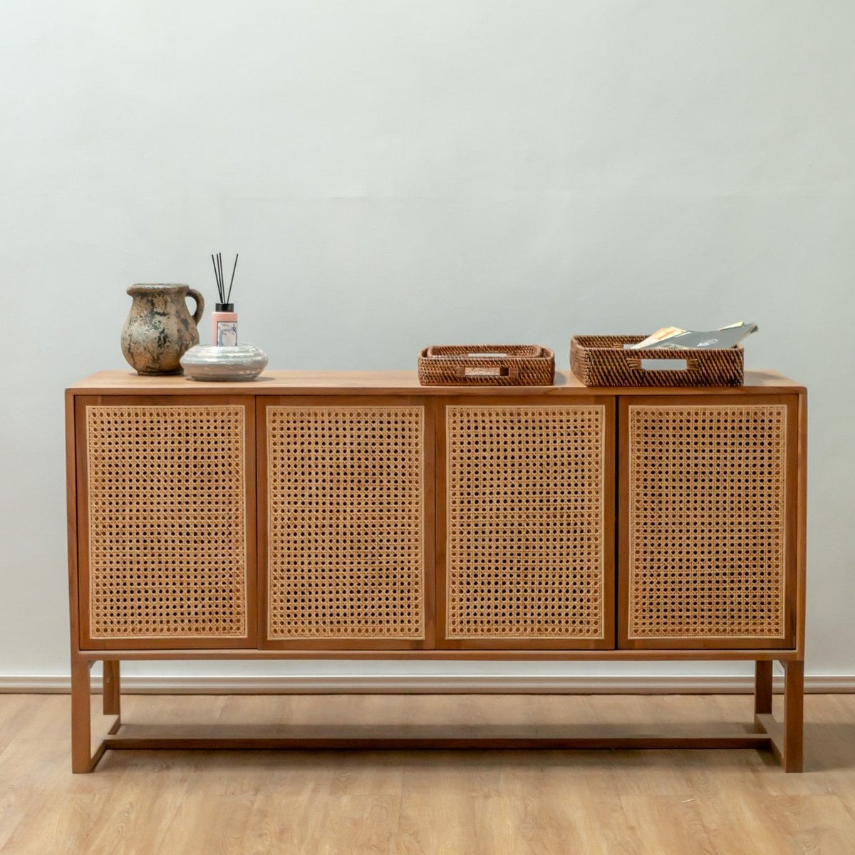 Tablett AMAHAI aus Rattan