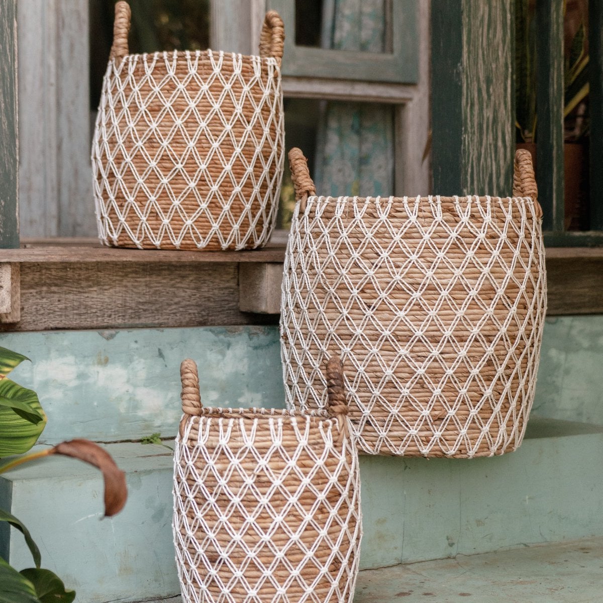 Storage basket KUBU made of banana fibre