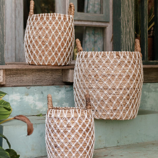Storage basket KUBU made of banana fibre