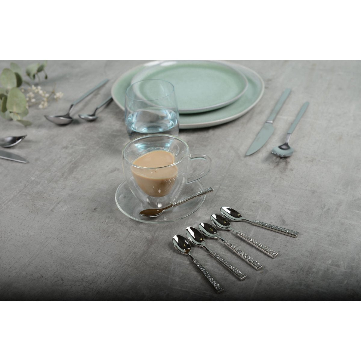 Luxus-Dessertlöffel LUXUS 6er-Set Silber