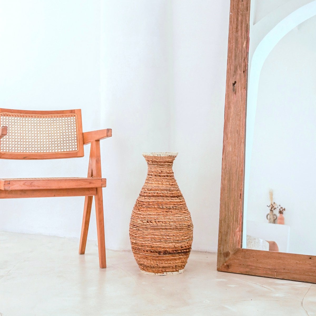 Bananenfaser-Vase TUMBAK