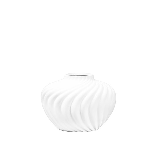 Decorative Vase SCHLAGSAHNE White Polyresin 30cm