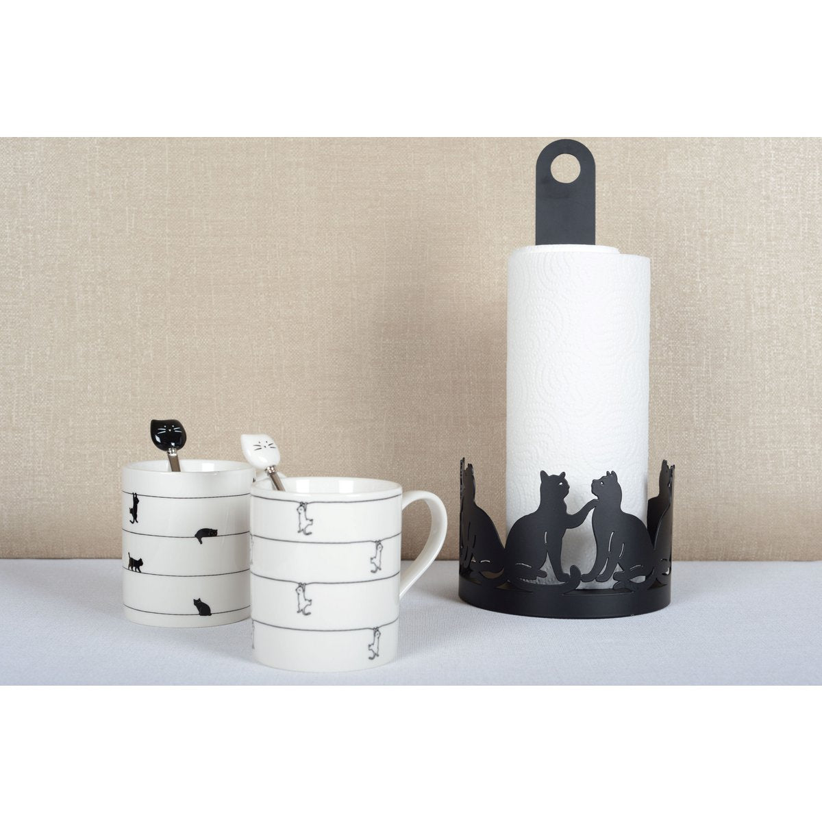 Teacups CAT MOTIF White Set of 2