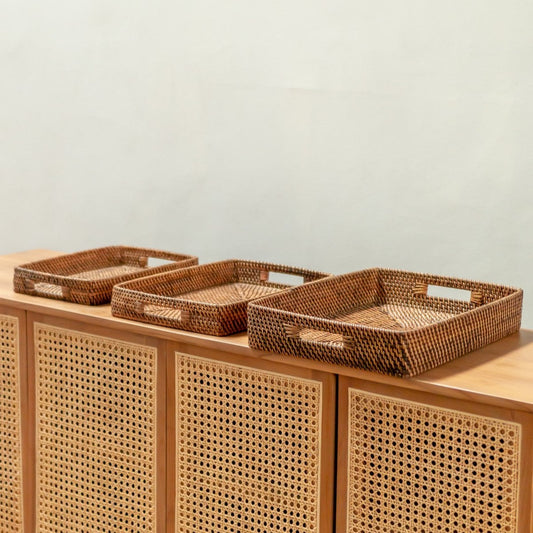 Tray AMAHAI made of rattan