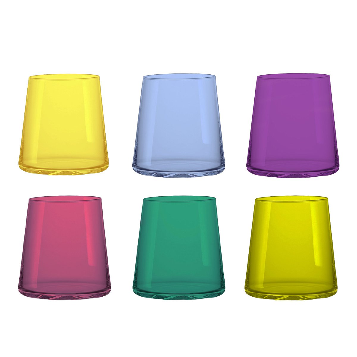 Wassergläser BUNT 6 Farben 300ml 6er-Set