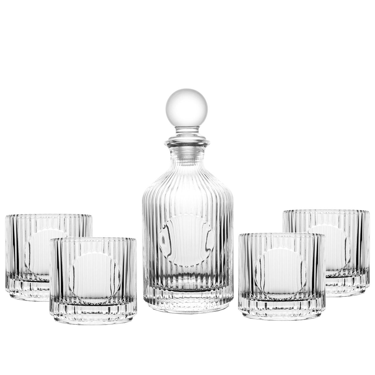 Whisky-Set Klare Karaffe mit 4 Gläsern