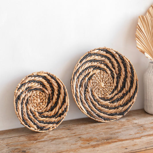 Wall decor & Bowl BANDUNG made of water hyacinth