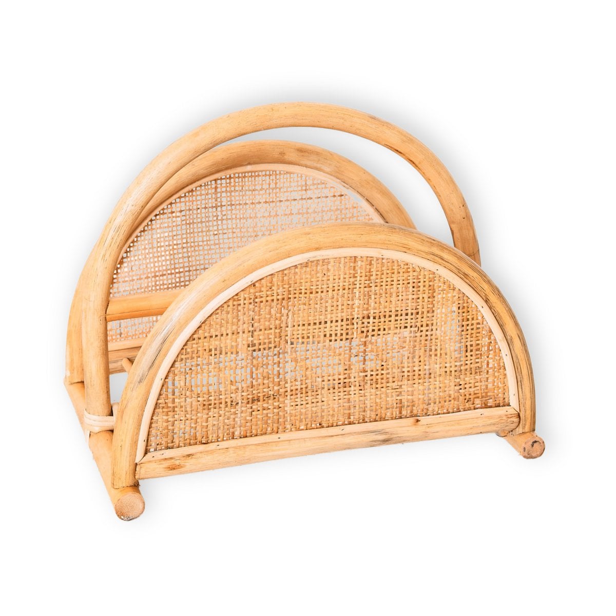 Rattan-Zeitungsständer ALOR 2 Fächer