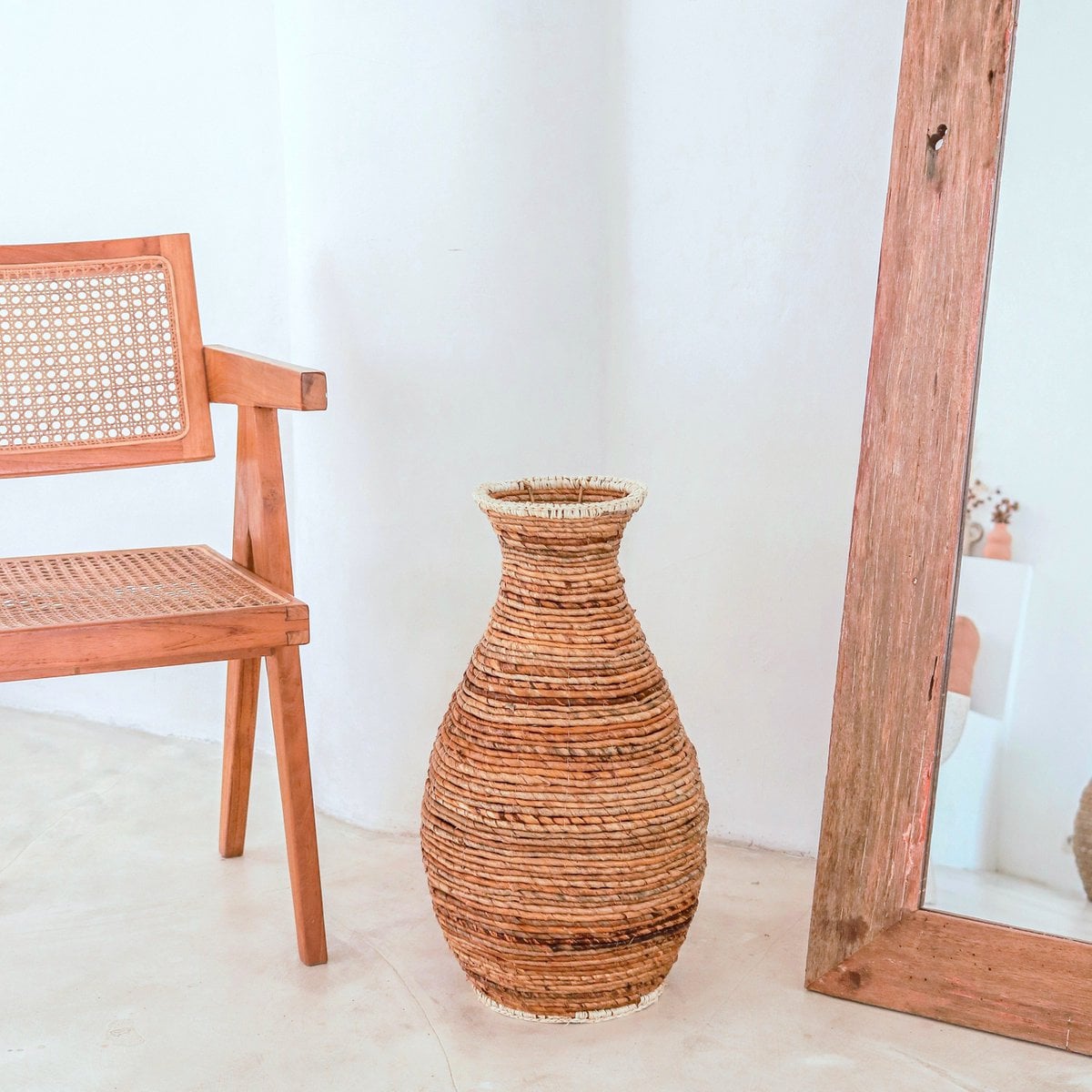 Bananenfaser-Vase TUMBAK