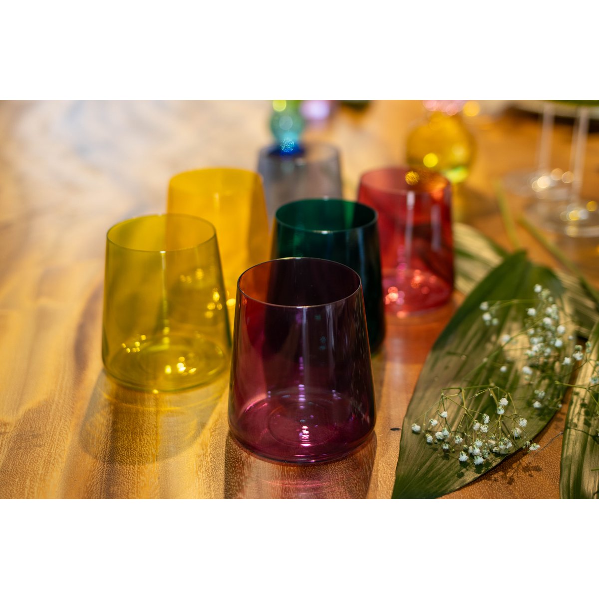 Wassergläser BUNT 6 Farben 300ml 6er-Set